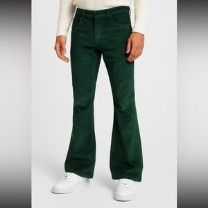 PH IX Green Corduroy Bootcut Pants – Size 34 | British Rock-Inspired Luxury